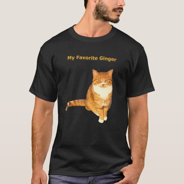T-shirt Mon gingembre favori Orange Tabby Cat (Devant)