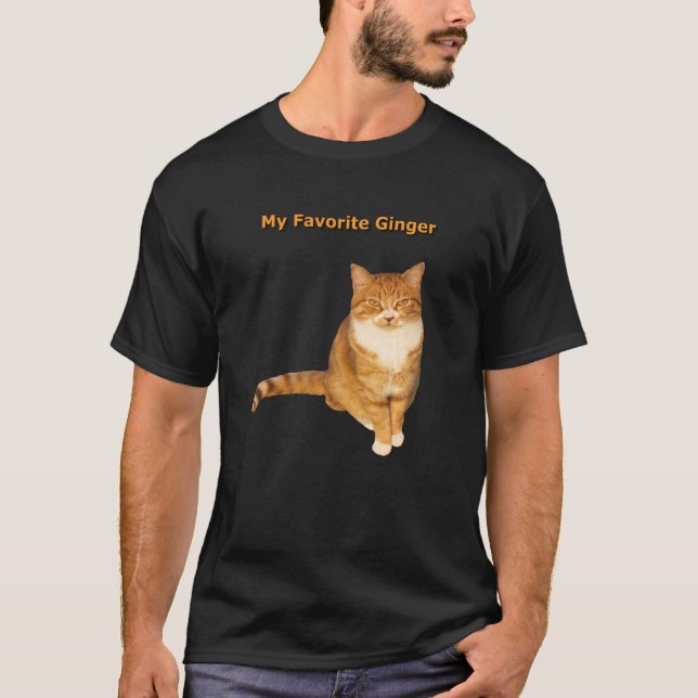 T-shirt Mon Gingembre préféré Orange Tabby Chat Kitty Love (Devant)