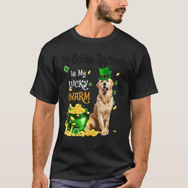 T-shirt Mon Golden Retriever Est Mon Chic Chic Chic Chatte (Devant)