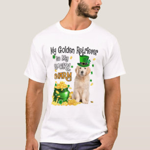 T-shirt Mon Golden Retriever Est Mon Chic Chic Chic Chatte