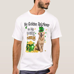 T-shirt Mon Golden Retriever Est Mon Chic Chic Chic Chatte