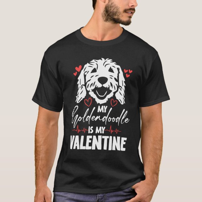 T-shirt Mon Goldendoodle est mon amoureux des chiens valen (Devant)