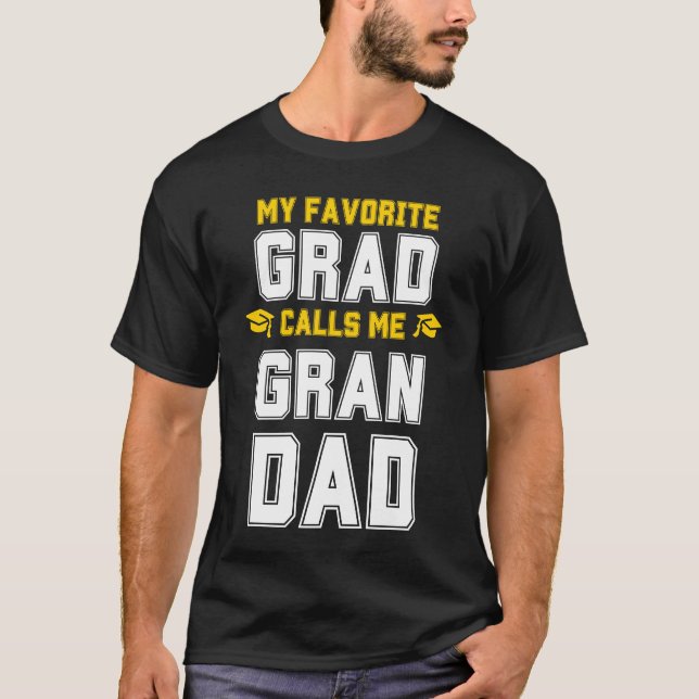 T-shirt MON GRAD PRÉFÉRÉ M'APPELLE GRANDAD Graduation SVG (Devant)