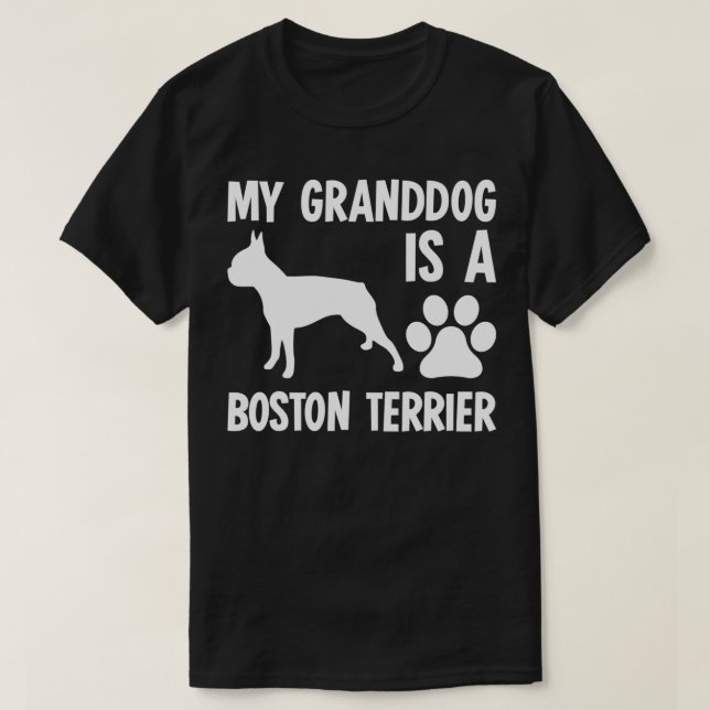 T-shirt Mon Grand-Chien Est Un Grand-Mère De Boston Terrie (Design devant)