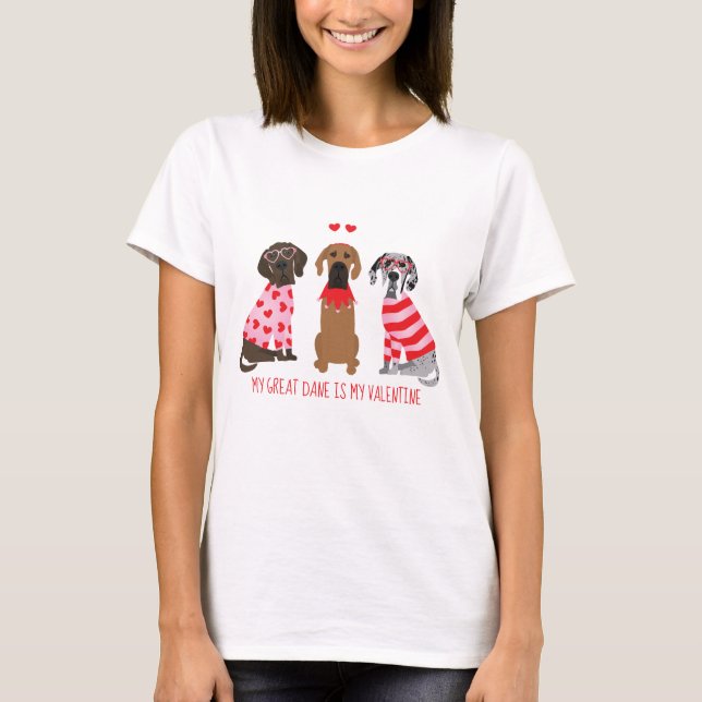 T-shirt Mon Grand Danse Est Ma Valentine (Devant)