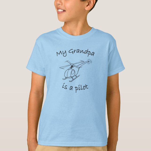T-shirt Mon grand-papa est un pilote (Devant)