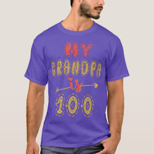 T-shirt Mon Grand-Père A 100 Ans Grand-Père 100 Ans