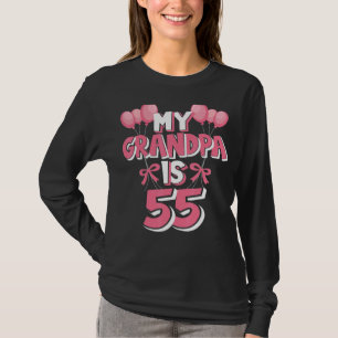 T-shirt Mon Grand-Père A 55 Ans Grampa 55ème Anniversaire