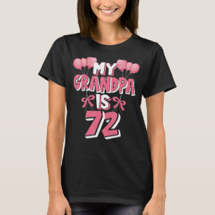 T-shirt Mon Grand-Père A 72 Ans Grampa 72e Anniversaire