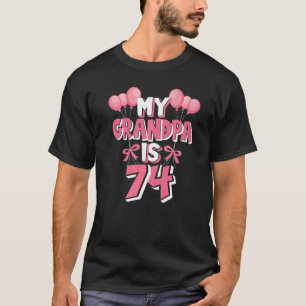 T-shirt Mon Grand-Père A 74 Ans Grampa 74ème Anniversaire
