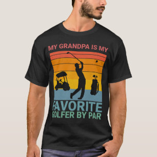 T-shirt Mon grand-père est mon golfeur préféré pour grand-