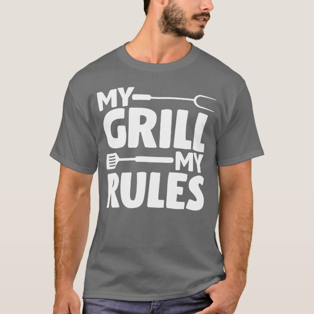 T-shirt Mon Grill Mes règles (Devant)
