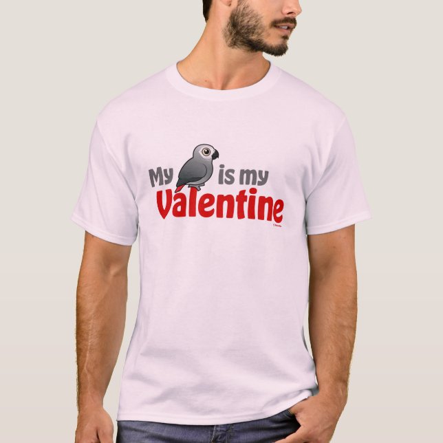 T-shirt Mon gris africain est mon Valentine (Devant)
