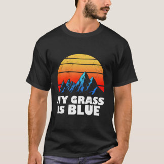 T-shirt Mon Gris Est Bleu Bluegrass Musique