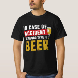 T-shirt Mon groupe sanguin est la bière