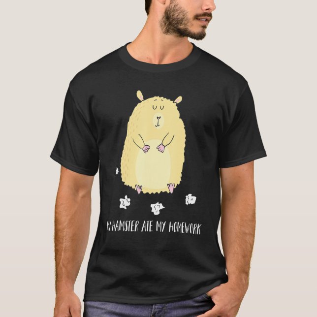 T-shirt Mon Hamster A Mangé Ma Maison - Hamster (Devant)