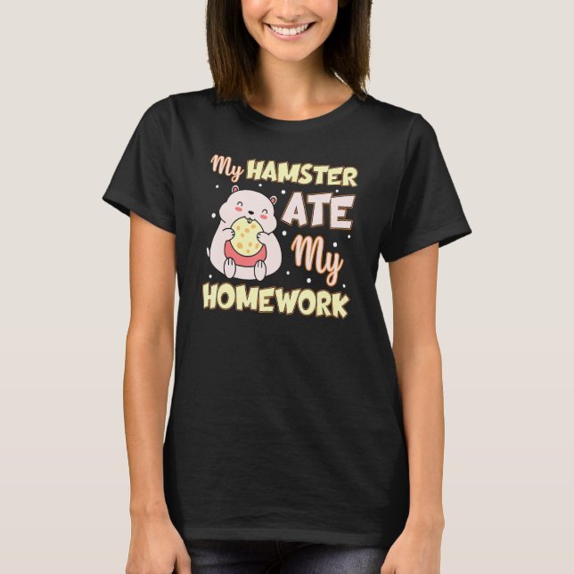 T-shirt Mon Hamster A Mangé Mon Hamster (Devant)