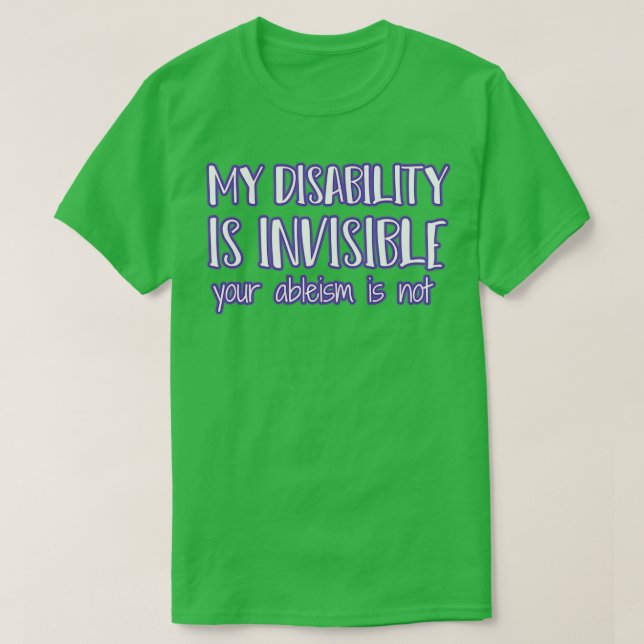 T-shirt Mon handicap est invisible2 (Design devant)