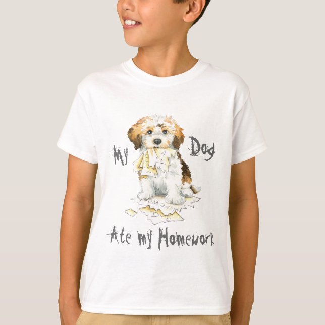 T-shirt Mon Havanais Mange Mes devoirs (Devant)
