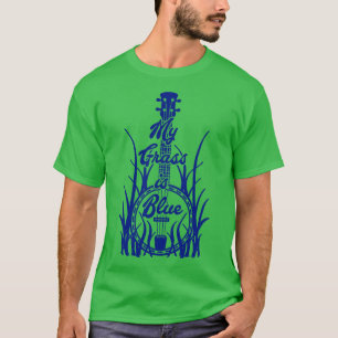 T-shirt Mon herbe est bleu Bleu Bleu Bleu Banjo Bleu