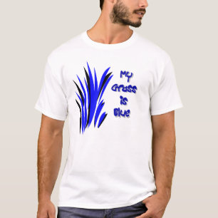 T-SHIRT MON HERBE EST BLEUE