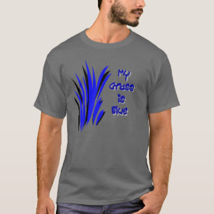 T-SHIRT MON HERBE EST BLEUE