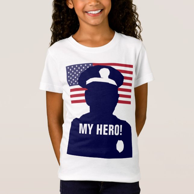 T-Shirt MON HERO COP (Devant)