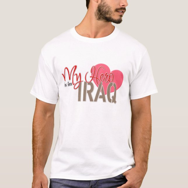 T-shirt Mon héros est en Irak (Devant)