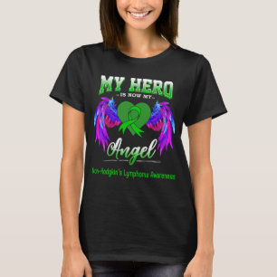 T-shirt Mon héros est maintenant mon ange lymphome non hod