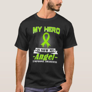 T-shirt Mon Héros Est Maintenant Mon Angel Lymphome Mois d
