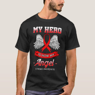 T-shirt Mon Héros Est Maintenant Mon Angel Trait Rouge Neu