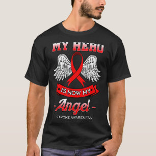 T-shirt Mon Héros Est Maintenant Mon Angel Trait Rouge Neu