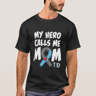 T-shirt Mon héros m'appelle maman diabétique T1D diabète d