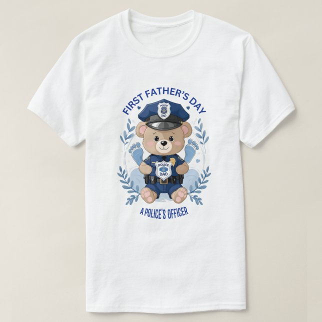 T-shirt 👮 ‍ 💙 "Mon Héros, Mon Papa" - Fête du Père (Design devant)