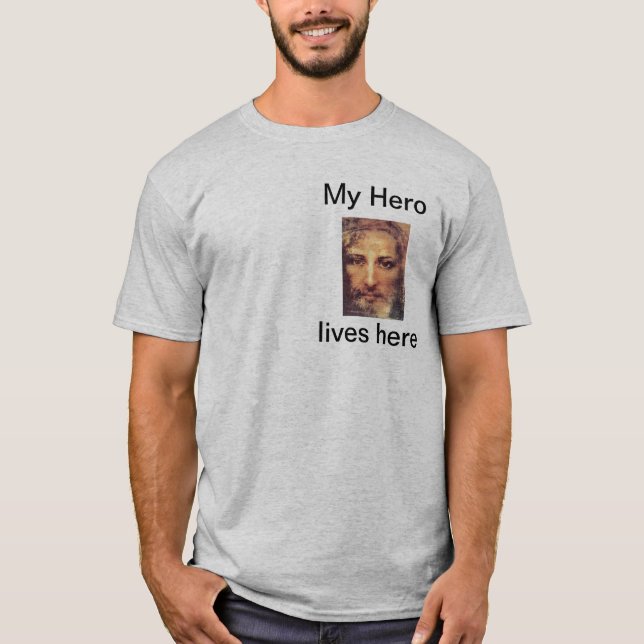 T-shirt Mon héros vit ici (Devant)