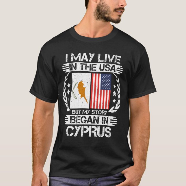 T-shirt Mon Histoire A Commencé À Chypre (Devant)