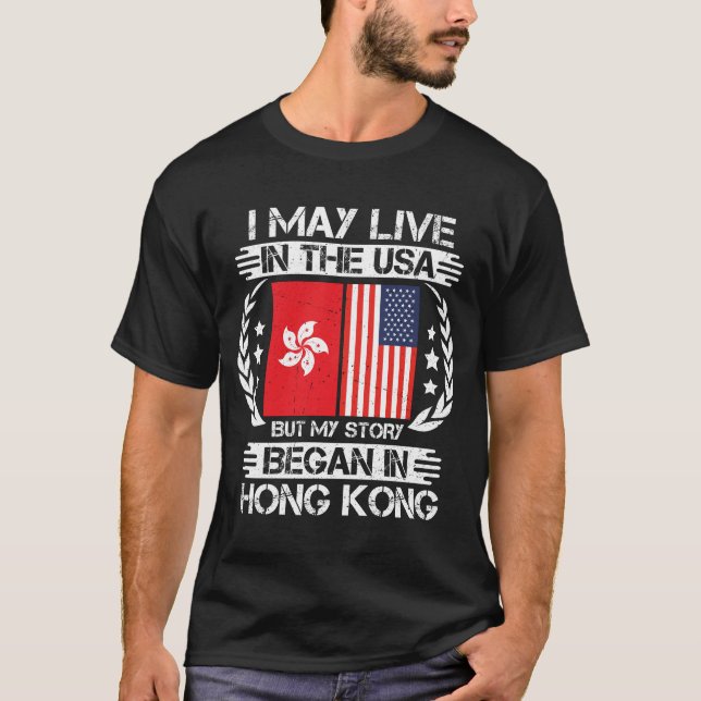 T-shirt Mon Histoire A Commencé À Hong Kong (Devant)