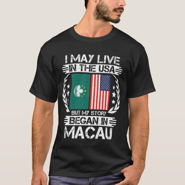 T-shirt Mon Histoire A Commencé À Macao (Devant)
