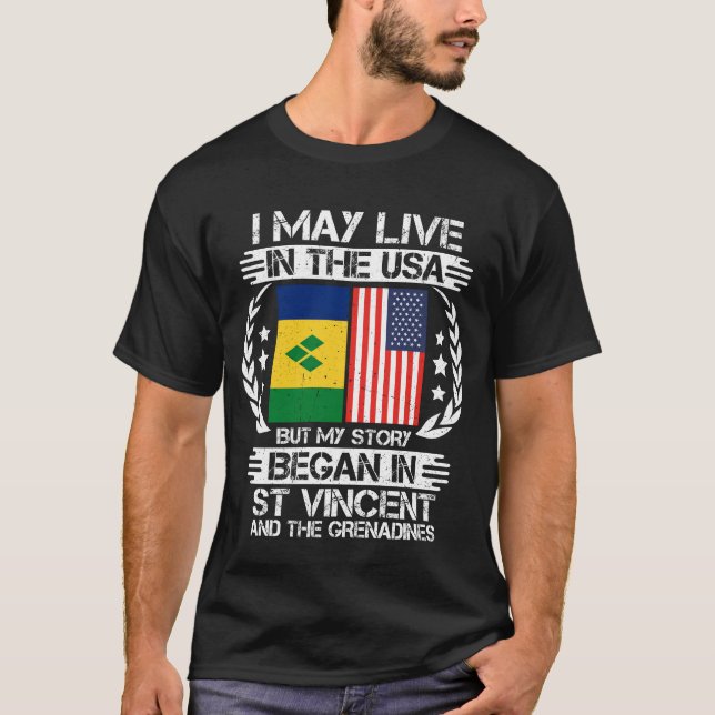 T-shirt Mon histoire a commencé à Saint-Vincent-et-les Gre (Devant)