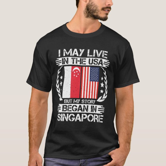 T-shirt Mon Histoire A Commencé À Singapour (Devant)