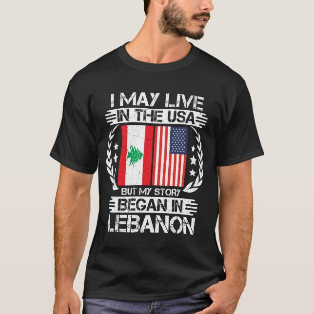 T-shirt Mon Histoire A Commencé Au Liban (Devant)