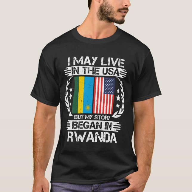 T-shirt Mon Histoire A Commencé Au Rwanda (Devant)