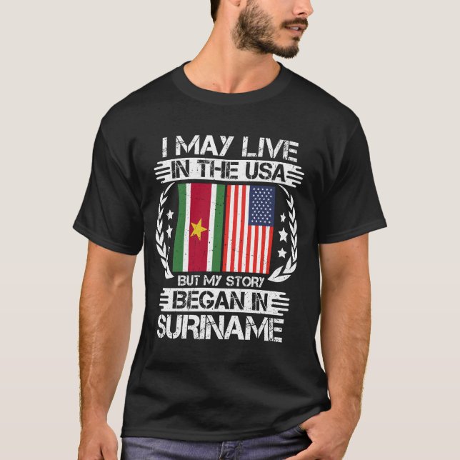 T-shirt Mon Histoire A Commencé Au Suriname (Devant)