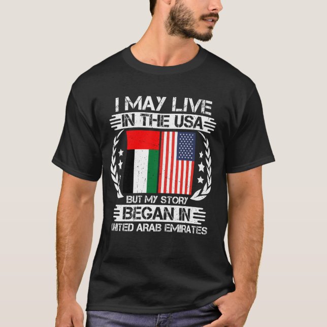 T-shirt Mon Histoire A Commencé Aux Émirats Arabes Unis (Devant)
