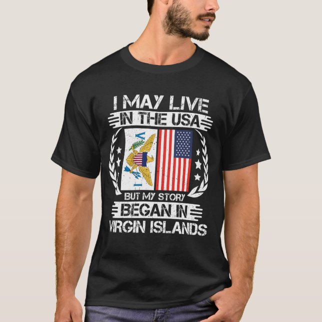 T-shirt Mon Histoire A Commencé Aux Îles Vierges (Devant)