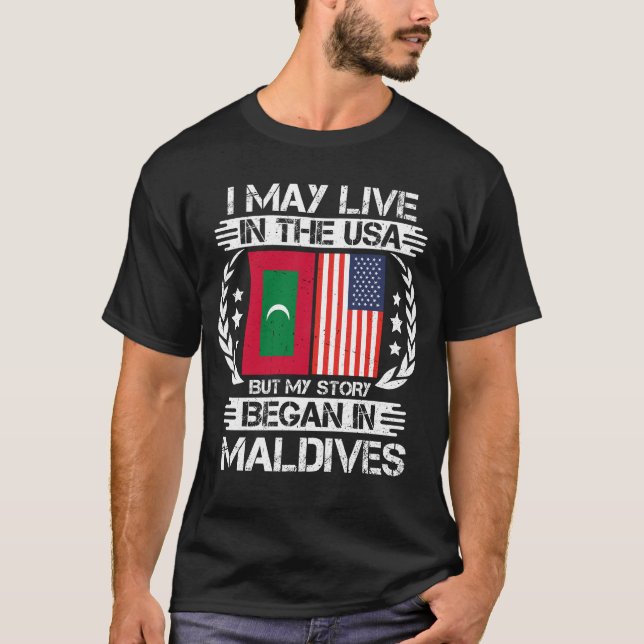 T-shirt Mon Histoire A Commencé Aux Maldives (Devant)