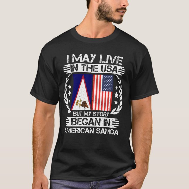 T-shirt Mon Histoire A Commencé Aux Samoa Américaines (Devant)