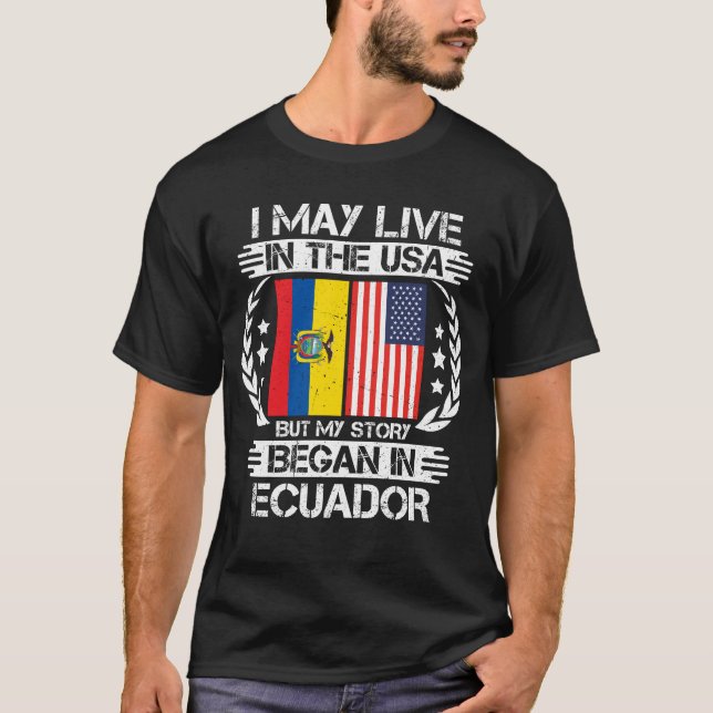 T-shirt Mon Histoire A Commencé En Equateur (Devant)