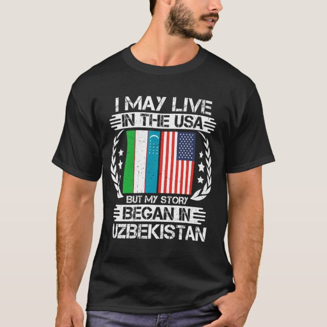 T-shirt Mon Histoire A Commencé En Ouzbékistan (Devant)