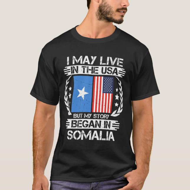 T-shirt Mon Histoire A Commencé En Somalie (Devant)